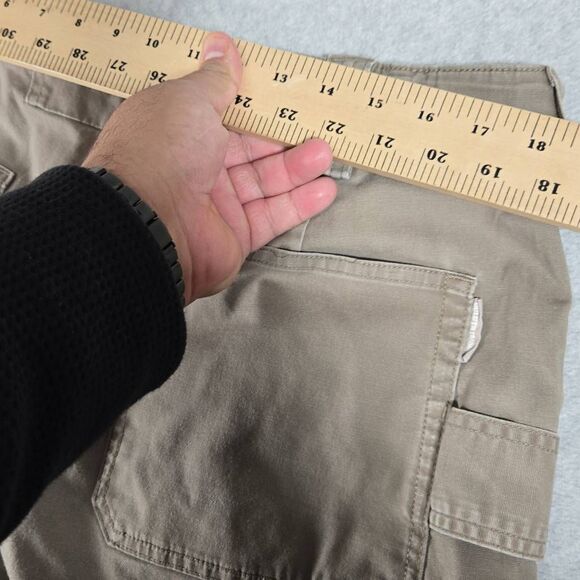 Duluth Trading Co Cargo Pants Mens 38x30 Gray Coolmax Flex Fire Hose Utility Tan - Picture 8 of 11